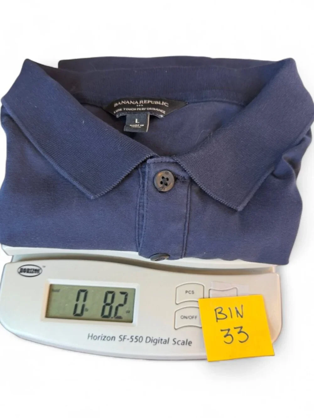 Banana Republic Polo Shirt L Navy